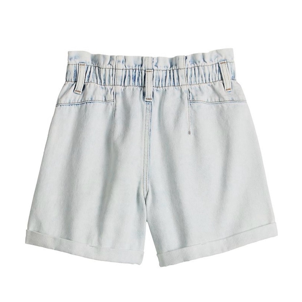 NEW Girls SO High-Rise Paperbag Denim Shorts Size 8 - Picture 2 of 2